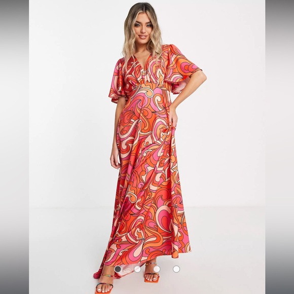 Twisted Wunder size 4 flutter sleeve maxi dress - Picture 5 of 5